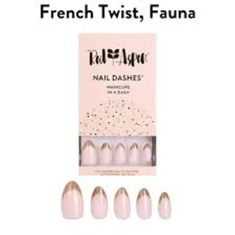 3 sets of Red Aspen Nail Dash: Sparkle and Pink almond french
